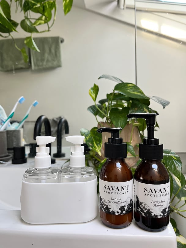 Travel toiletries kit.