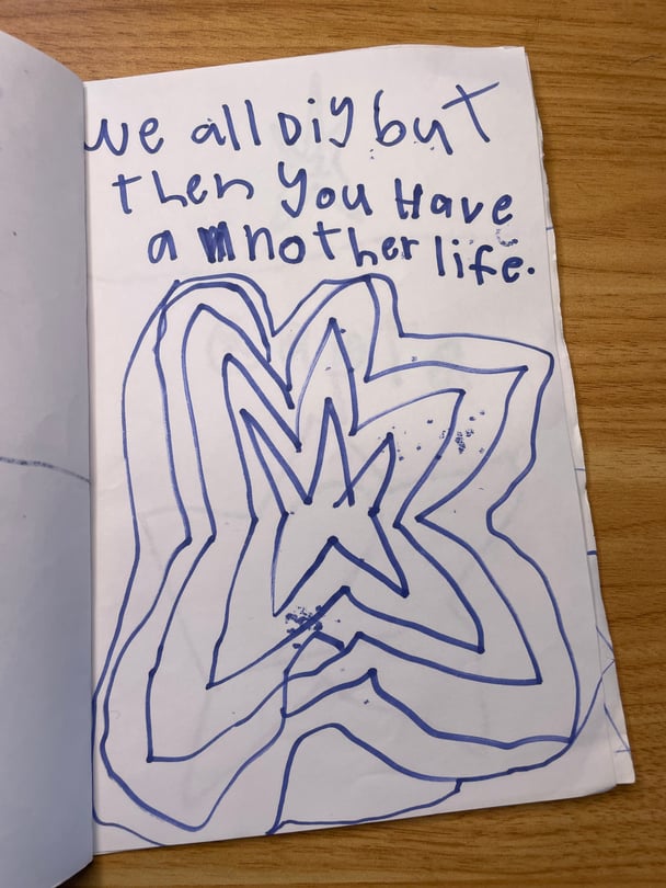 a page from a kid's journal