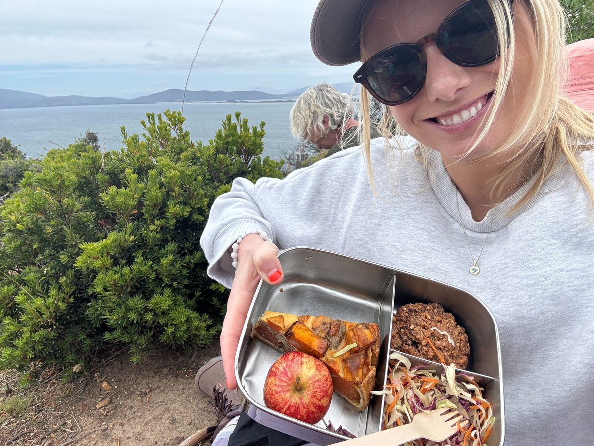 A packed lunch on day one of our hike. 