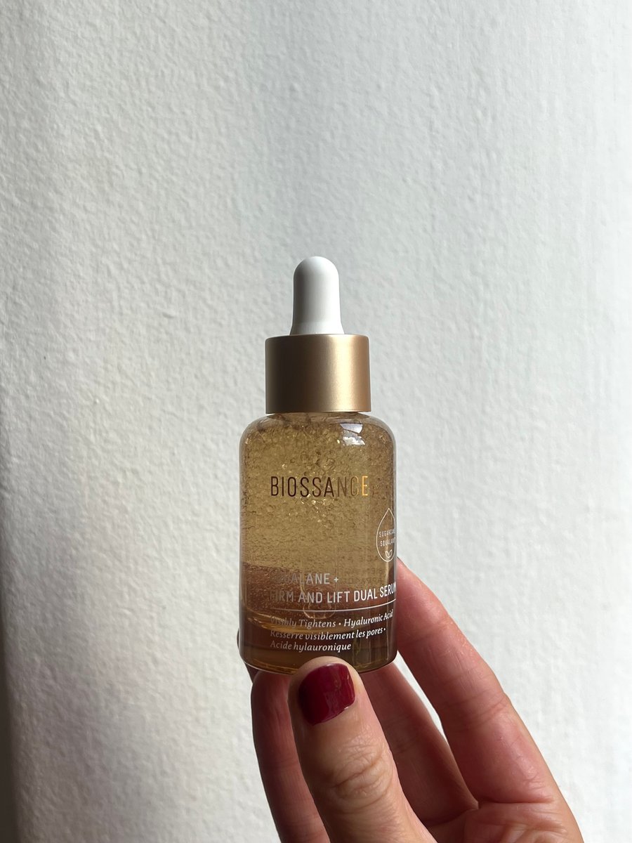 Biossance Squalane + Firm and Lift Dual Serum.