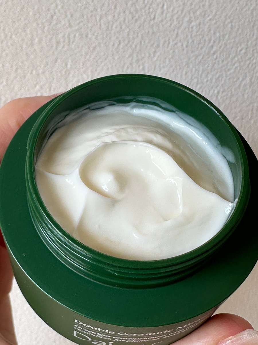 Daily Double Ceramide Miracle Night Cream swatched on hand.
