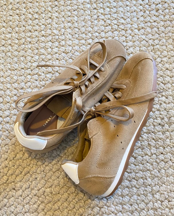Target suede sneakers.