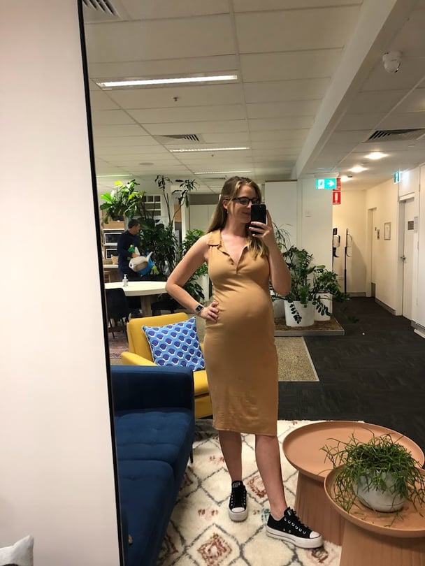 Woman 37 weeks pregnant