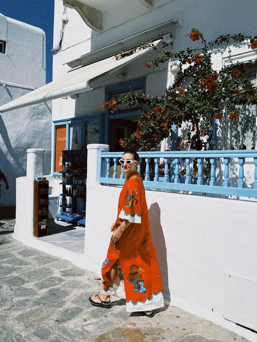 Zoe Foster Blake wears an Alemais maxi dress.