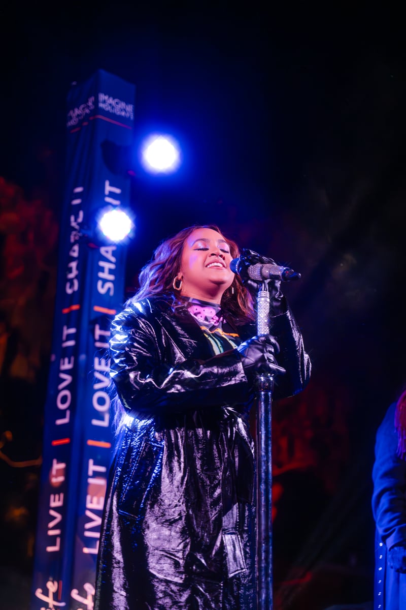 Jessica Mauboy performs at Uluru.
