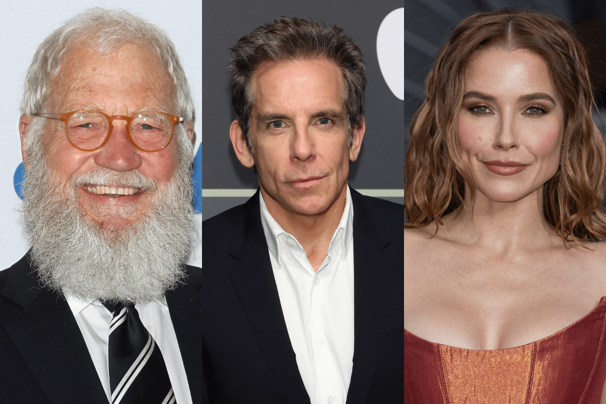  David Letterman, Ben Stiller and Sophia Bush. 