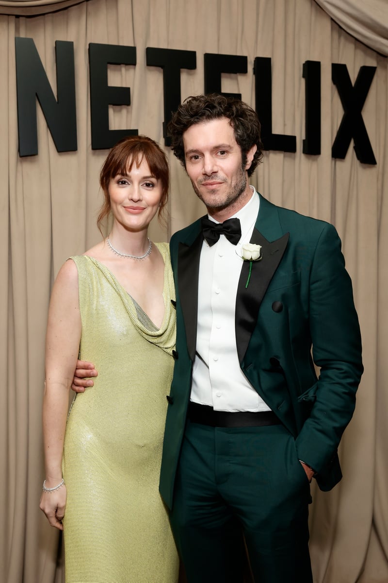 Leighton Meester and Adam Brody attend Netflix's Golden Globe Afterparty.