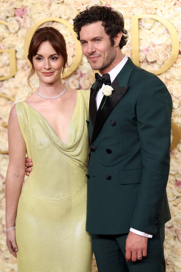 Leighton Meester and Adam Brody attend the 82nd Annual Golden Globe Awards at The Beverly Hilton.