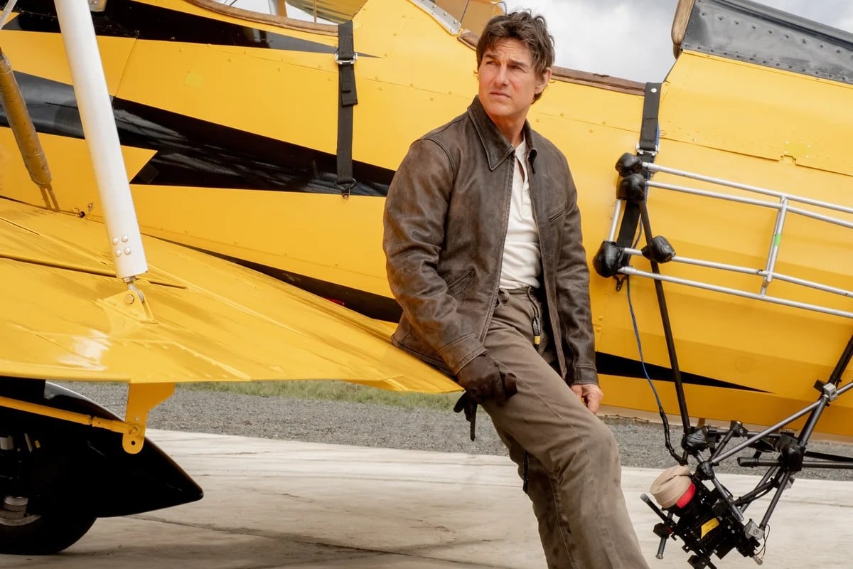 Tom Cruise on the set of Mission Impossible: Final Reckoning.