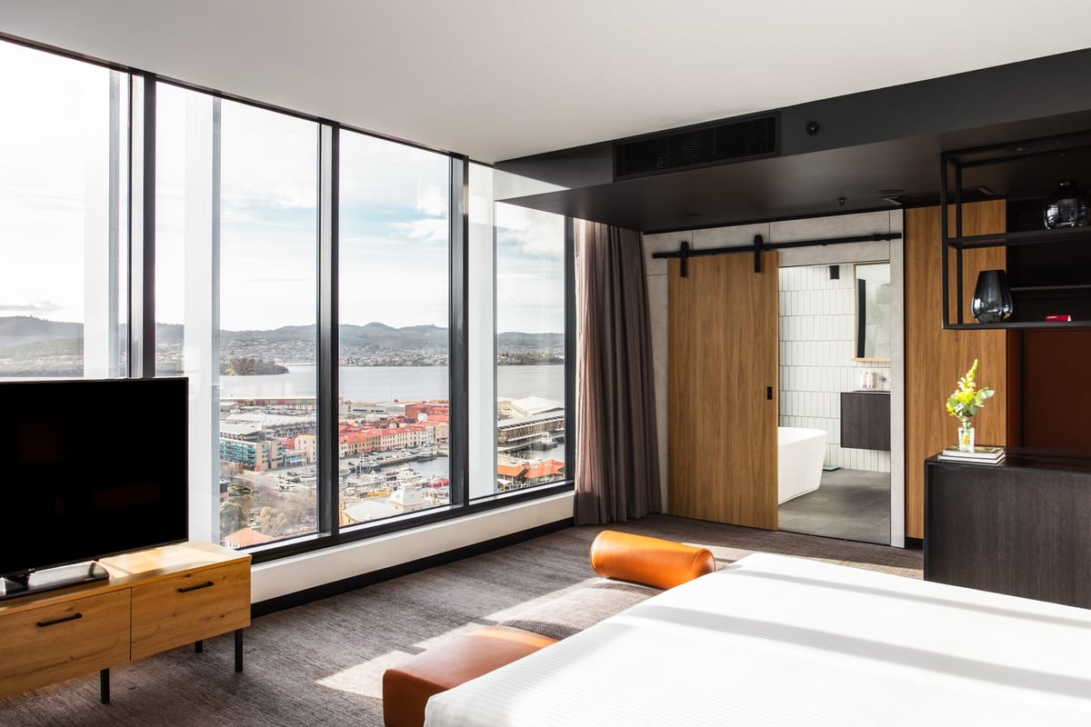 A suite room at the Movenpick Hotel.