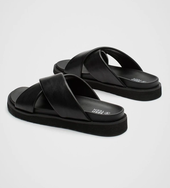 Myer Crossover Slide by Seed Heritage black.