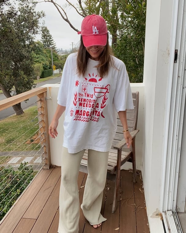 Author shows her relaxed everyday style.