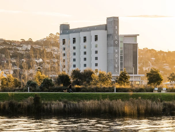 Outer view of the Peppers Silo Hotel.