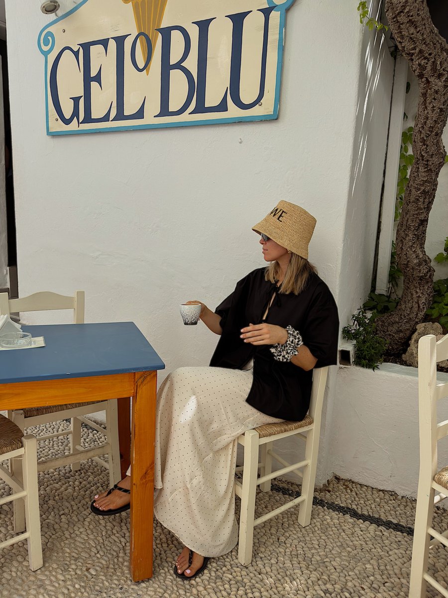 Author wears a maxi-skirt on holiday in Europe.