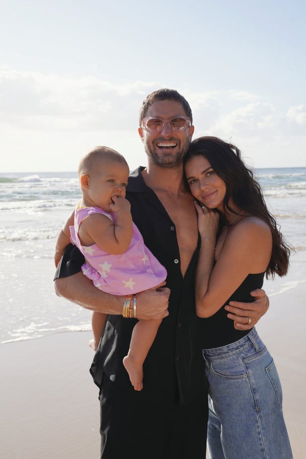 Chloe Fisher with her family.