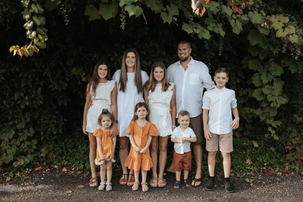 Pippa White with her family. 