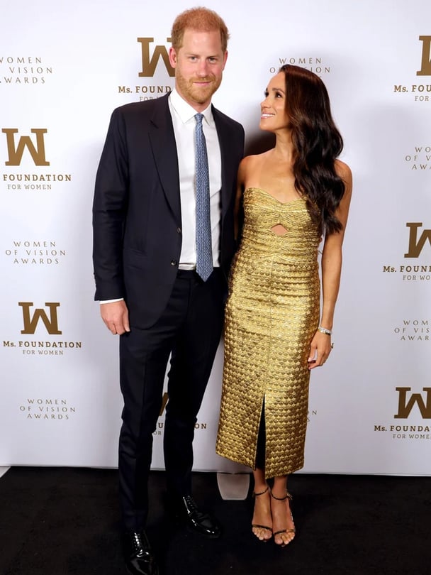 Prince Harry and Meghan Markle attend the Women of Vision Awards.