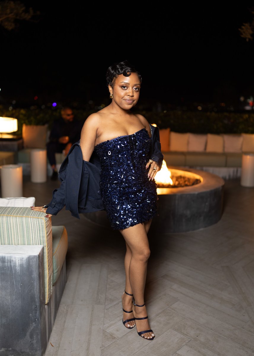 Quinta Brunson is seen attending Jas Mathur and Michael Braun's Golden Globes party.