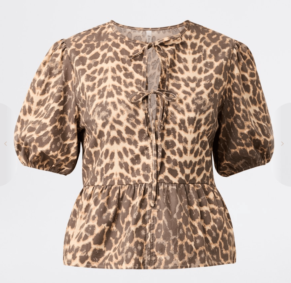 Big W Leopard Print Tie Blouse. 