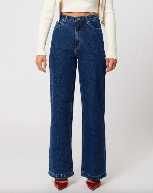 Dark blue bootcut jeans