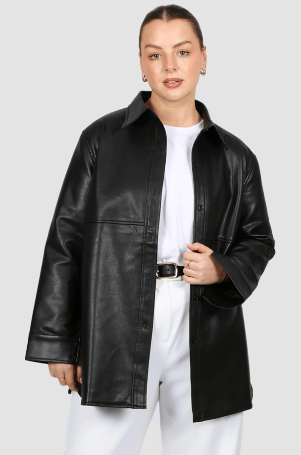 PU black jacket