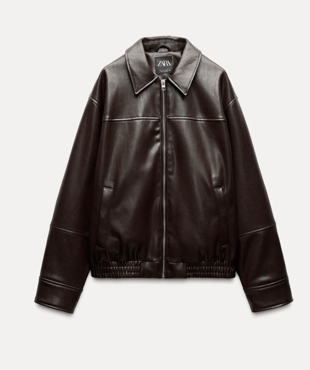 Zara faux leather jacket