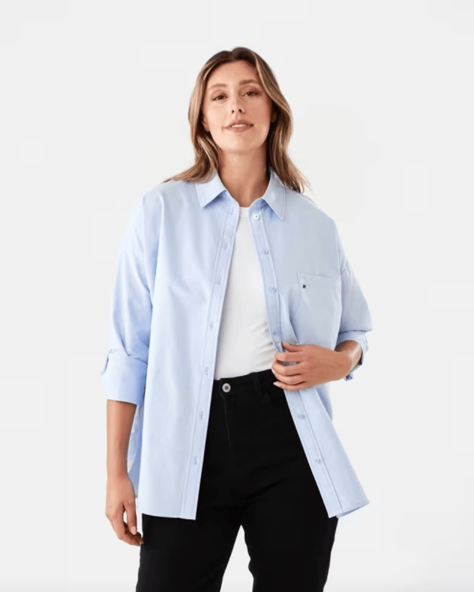 Kmart blue Oxford shirt.