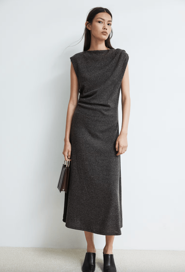 H&M draped bodycon dress.