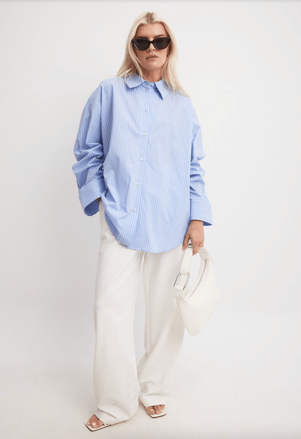 NA-KD cotton striped shirt.