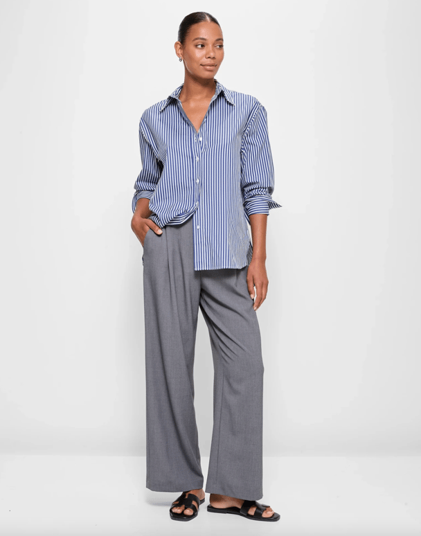 Target blue striped shirt.