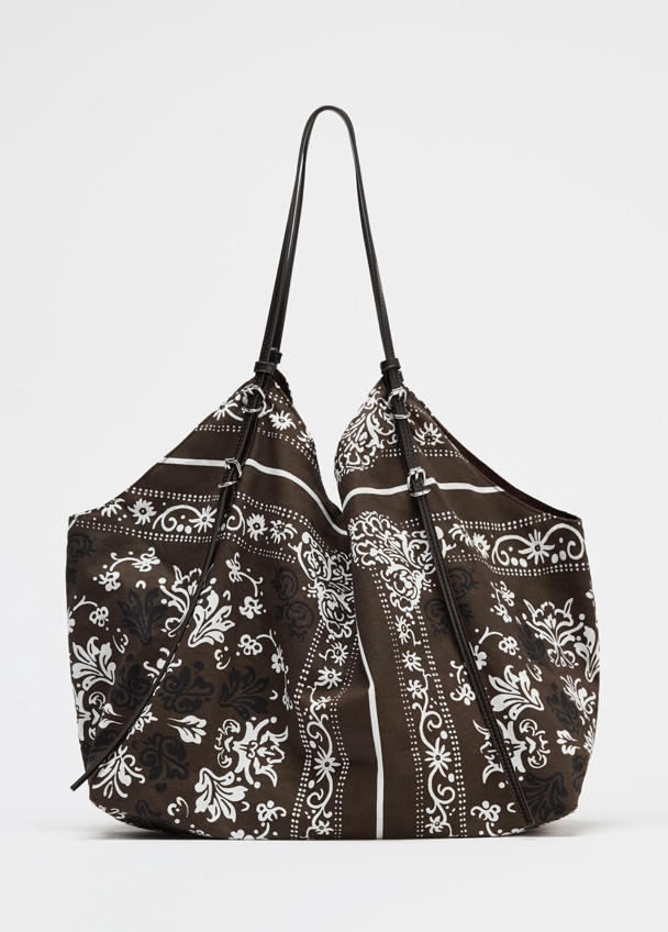Zara bandana scarf print tote bag.
