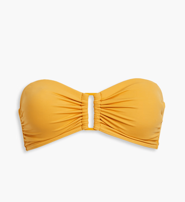 Zimmermann yellow bandeau bikini top.