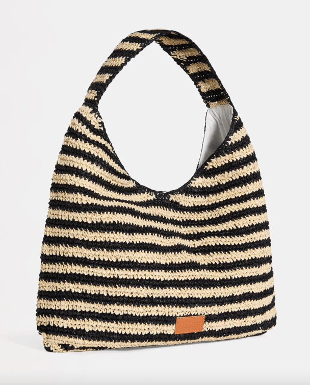 Seafolly raffia stripe bag.