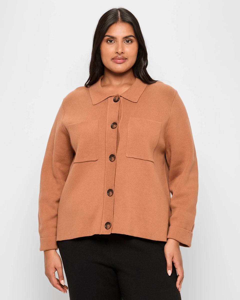 Target plus size cotton knit jacket.