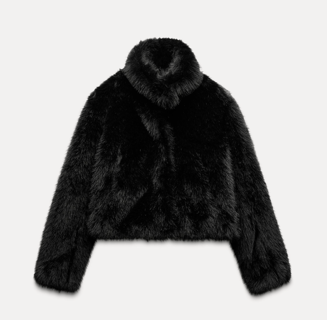 Zara Faux Fur Short Coat.