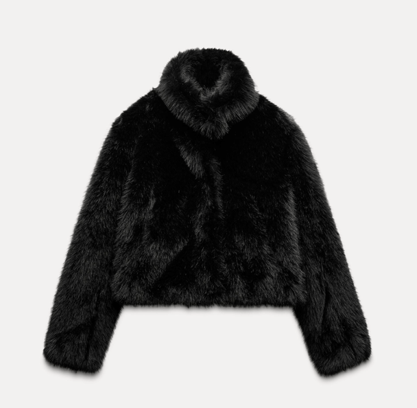 Zara Faux Fur Short Coat.