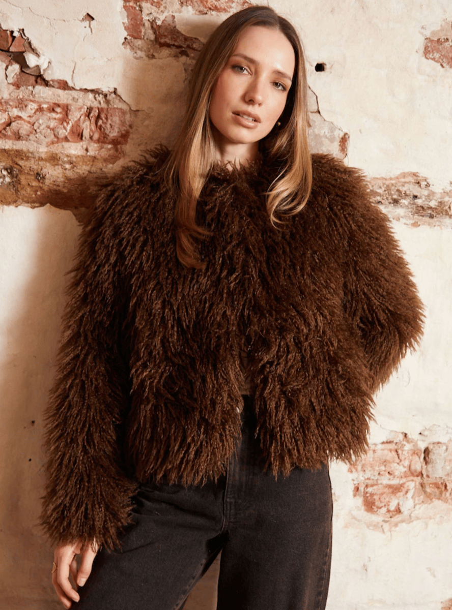 NEXT Mongolian faux fur coat.