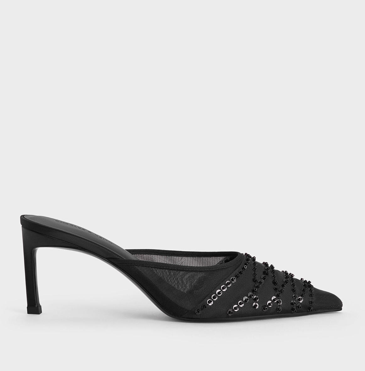 Charles & Keith Mesh Sequinned Mules.