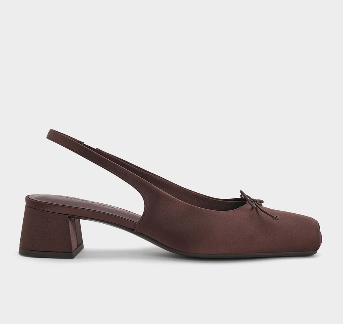 Charles & Keith Square-Toe Slingback Pumps.