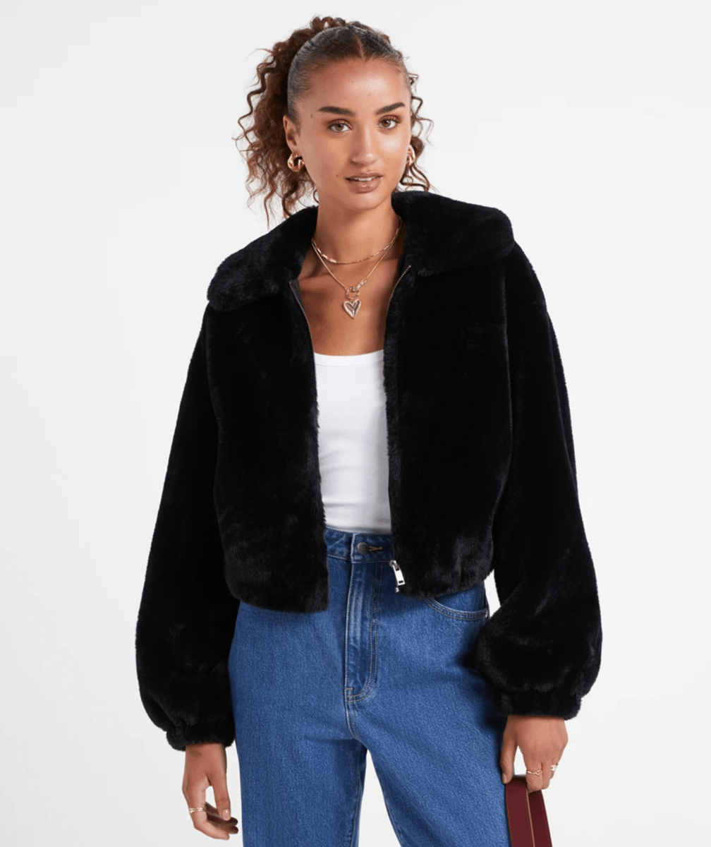 Sportsgirl Angie Faux Fur Jacket.