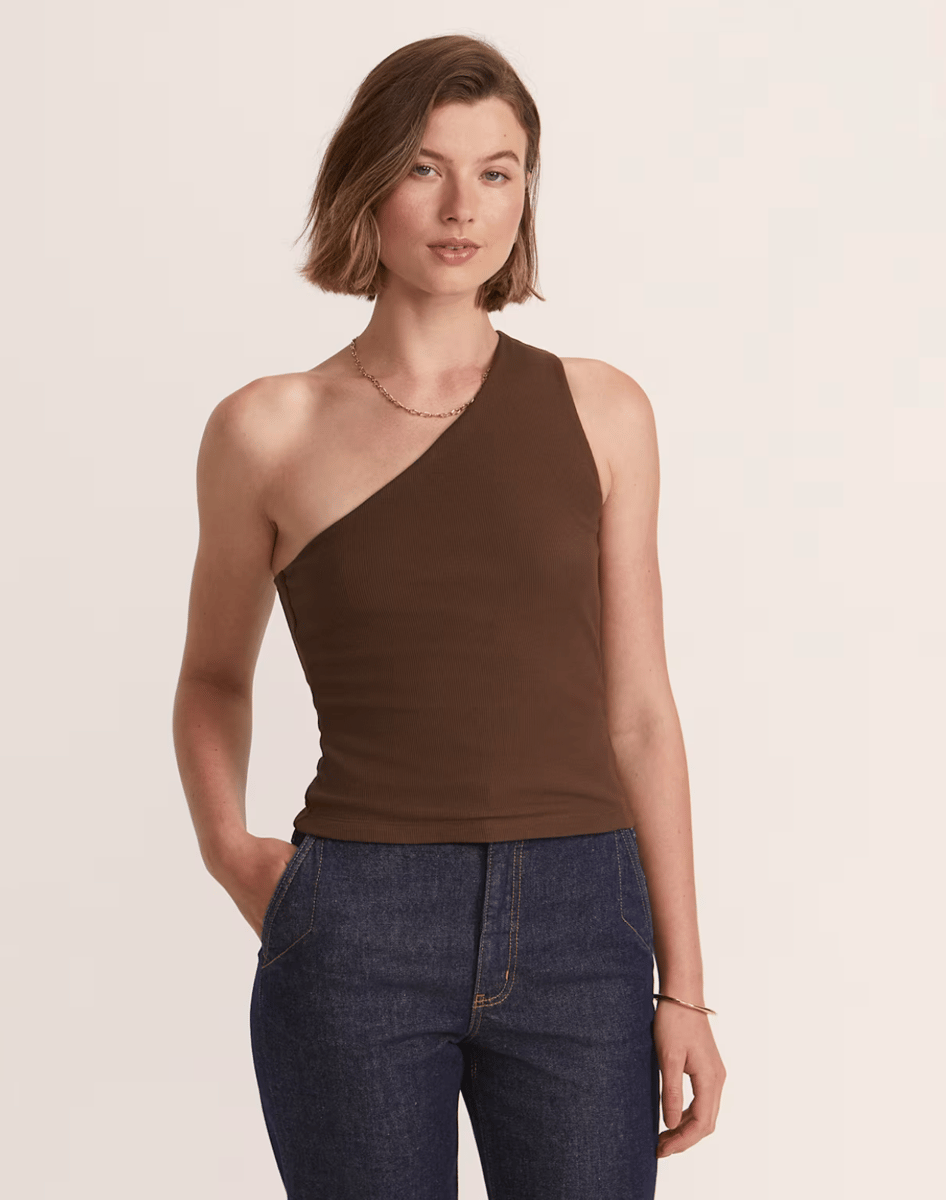 Saba Emilie One Shoulder Tank.