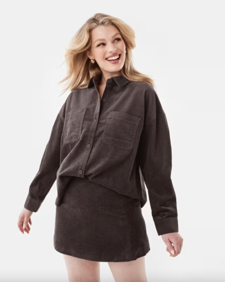 The Kmart Long Sleeve Corduroy Shirt in Espresso