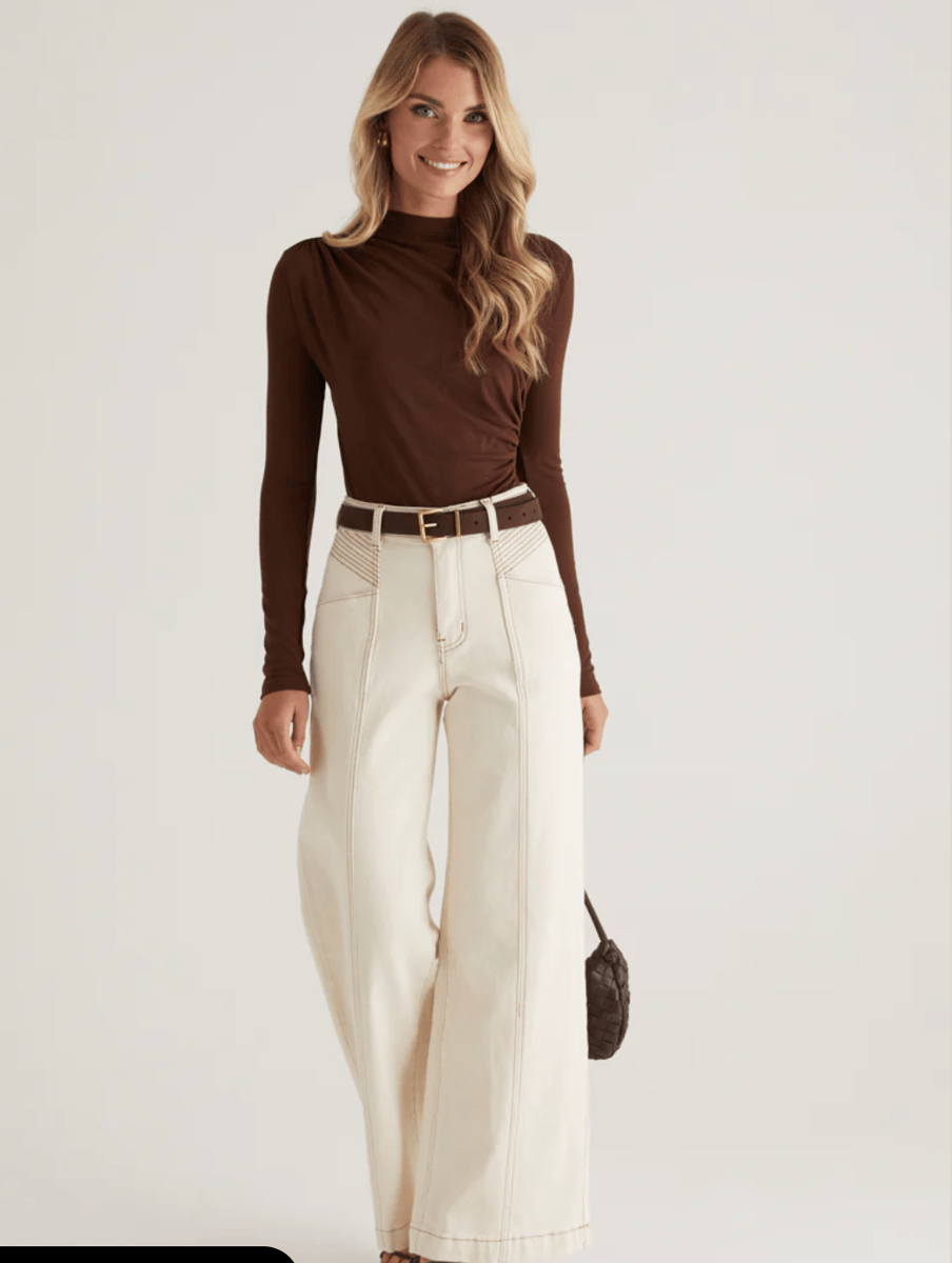 Gingham & Heels Jess Wide Leg Jeans.