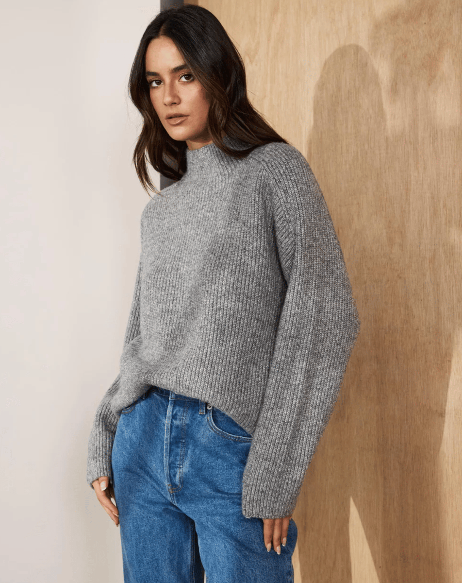 Atmos & Here mock neck jumper.