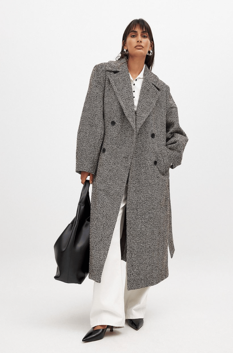 NA-KD Herringbone Coat.