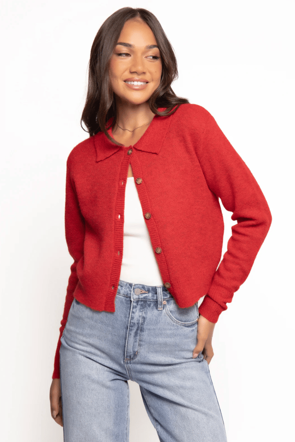 Petal & Pup red cardigan.