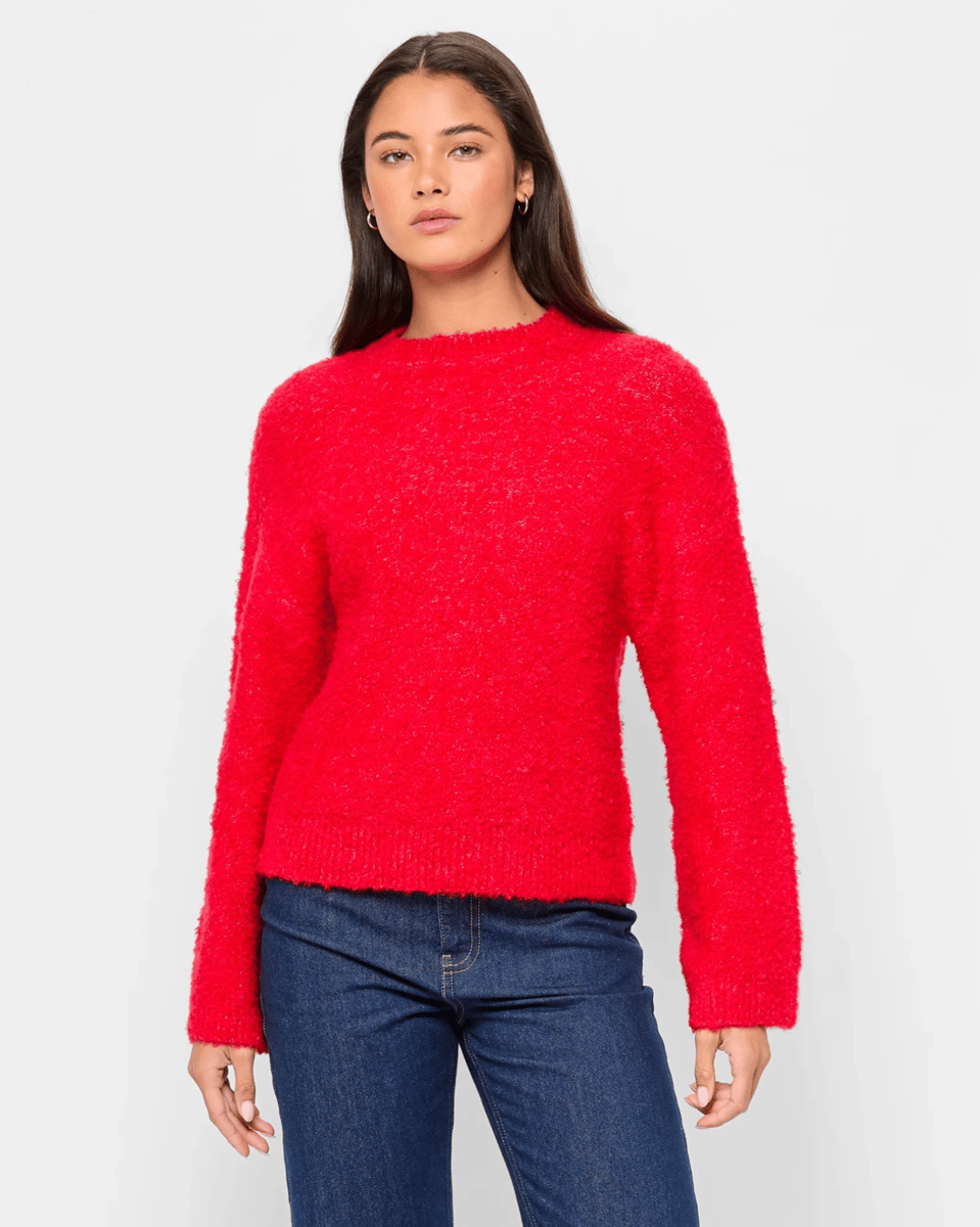 Target red jumper.