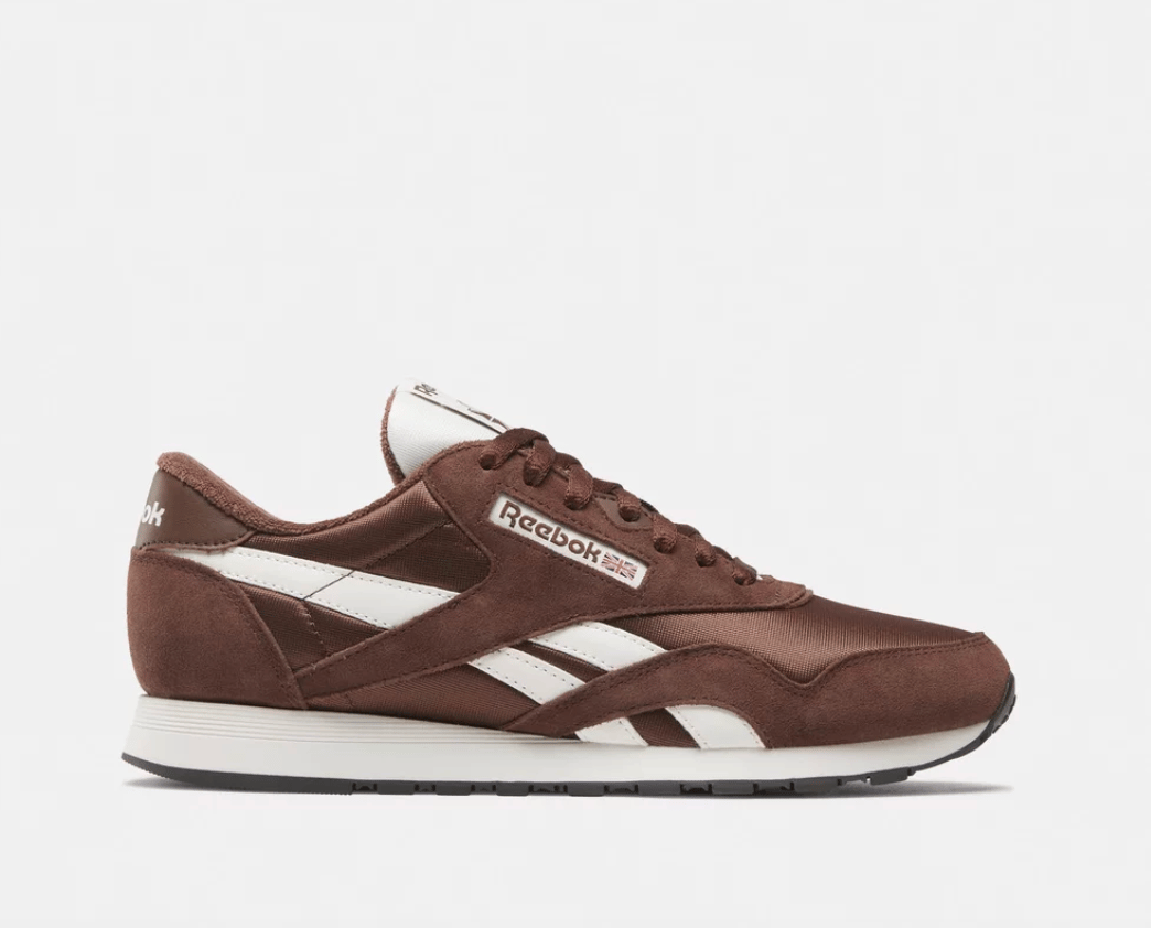 Reebok Classic Nylon in brown.