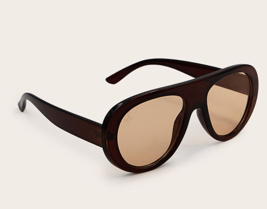 Pretty Little Thing round aviator sunglasses.