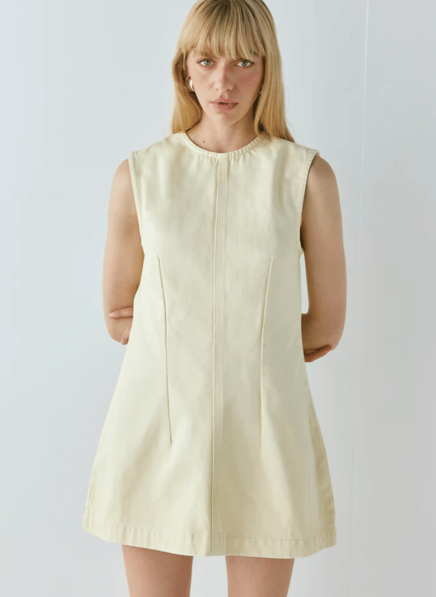 Vrg Grl denim mini dress.